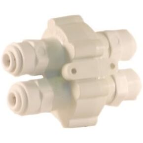 (ASV-100-JG) Auto Shut Off Valve w/ 1/4" Quick Connect Fittings White