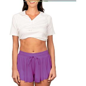 Banana Boat UPF 50+ Women's Flowy Workout Short Athletic Skort | Yoga Shorts with Pockets | Tennis Skort | Butterfly Shorts