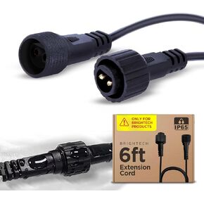Brightech Ambience Pro Waterproof Extension Cable for Solar Outdoor String Lights, 6 Ft Extension Cord aka Wire for Solar Strip Lights