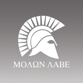 (2x) Molon Labe - Come and Take Them - White - Sticker - Decal #3 - Die Cut