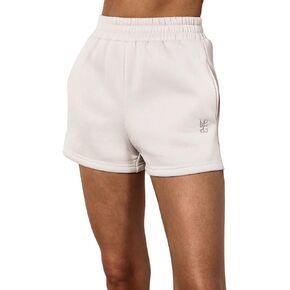 SHENHE Women's Casual Embroidered Elastic Running High Waisted Sweat Shorts with Pockets