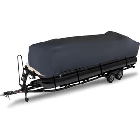 21-24Ft Boat Cover Trailerable PEVA Heavy Duty Fabric Pontoon Boat Cover Gray