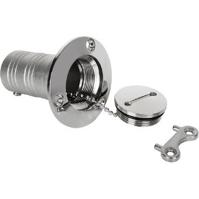 1-1/2" (38mm) Boat Gas/Fuel/Diesel/Water/Waste Cap Replacement Fill/Filler with Key Cap Boat Fuel Tank Cap 1-1/2" Mirror-Polished 316 Stainless Steel Marine Fuel Cap for Boat Yacht Caravan