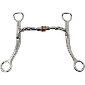 Horse Stainless Steel Copper Roller Twisted Jointed Mouth Curb Horse Bit 35316v