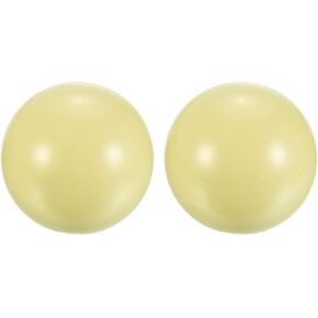 PATIKIL 2-1/16" Snooker Cue Ball, 2Pcs Billiard Ball Pool Table Pool Cue Ball Practice Training Ball for Billiard Room Game Room, Beige