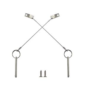 4PIECES of Quick Release Pin 1/4" Diameter, Usable Length 2.4"(61mm), Total length 3"(76mm) Full 316 Stainless Steel, Bimini Top Pin, Marine Hardware