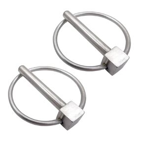Pair of Stainless Steel 316 Dia. 6mm(1/4in) Farm Tractors Trailers Diggers Lynch Pin Hitch Trailer Pins Boat Trailer Parts Tractor Parts Truck Linch Pin(2pcs)