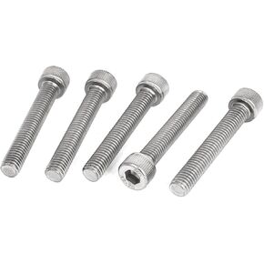 uxcell® M8 x 50mm Threaded Stainless Steel Hex Socket Head Cap Screws 5 Pcs