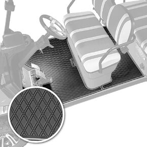 Xtreme Mats ICON Compatible, Full Coverage Golf Cart Floor Liner - Compatible with ICON Golf Carts (i20, i40) and Advanced EV (Gen1) - All Black