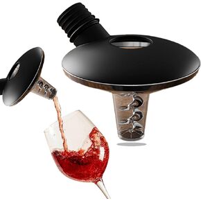 Wine Aerator Pourer Spout Professional Quality 2-in-1 - Wine Decanter Attaches to Any Wine Bottle for Improved Flavor, No-Drip Enhanced Bouquet better Red Wine Decanter
