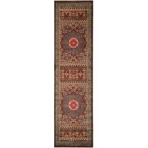 SAFAVIEH Mahal Collection Runner Rug - 2'2" x 20', Navy & Red, Traditional Oriental Design, Non-Shedding & Easy Care, Ideal for High Traffic Areas in Living Room, Bedroom (MAH620C)