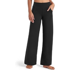 Wide Leg Pants for Women, Flowy Sweatpants Dressy Casual Black Trousers Trendy, Women Yoga Dress Workout Leggings