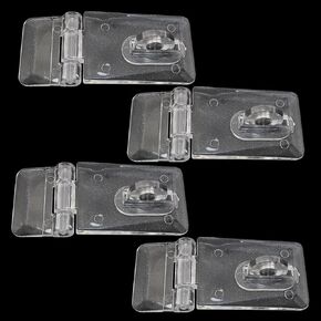 Mini Hinge Hasp FMHXG 4PCS Clear Acrylic Hasp Buckles, Clear Box Hinge Latch Hasp Lock