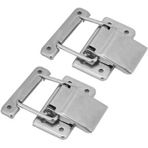 2pcs Hardware Stainless Steel Cabinet Case Hasp Lock Spring Loaded Toggle Hasp