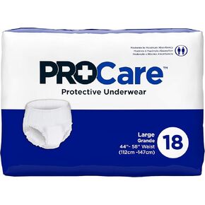 ProCare Adult Underwear Pull On Large Disposable Moderate Absorbency, CRU-513 - CASE of 72