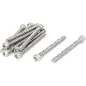 uxcell M5x50mm 304 Stainless Steel Hex Key Bolt Socket Head Cap Screws 10pcs