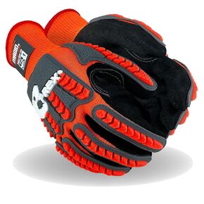 MAGID T-REX Sandy Nitrile Coated Impact-Resistant Work Gloves, 1 Pair, Size 9/Large, TRX400
