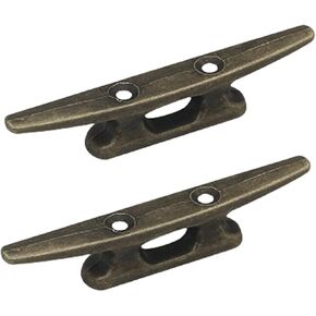 dophee 2Pcs 4" Cast Iron Boat Dock Cleat Fit for Mooring Boat Nautical Beach Lake Marine Kayak Canoe Deck Cleats, 99x13mm/3.90"x0.51"