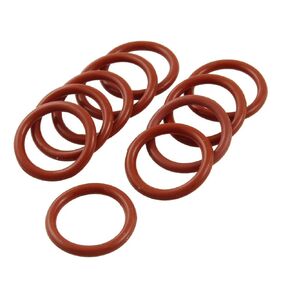 uxcell Silicone O-Ring, 25mm OD, 19mm ID, 3mm Width, VMQ Seal Rings Gasket, Red, Pack of 10