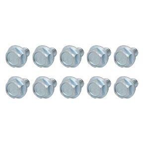 METALLIXITY Flanged Hex Head Bolts (3/8-16 x 1") 10pcs, Hexagon Serrated Flange Bolt Carbon Steel Screw - for House Construction Hardware Fasteners