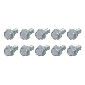 METALLIXITY Flanged Hex Head Bolts (1/4-20 x 1/2") 20pcs, Hexagon Serrated Flange Bolt Carbon Steel Screw - for House Construction Hardware Fasteners