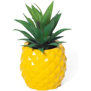 Artificial Succulent Potted Pineapple Decor - Fake Pineapple Home Office Kitchen Table Decoration (Gold)