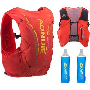 AONIJIE Running Hydration Vest 12L for Men and Women, Lightweight Hiking Backpack with 2 Soft Flasks for Running Hiking