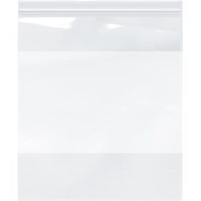 Plymor 13" x 15" (Pack of 100), 2 Mil with White-Block Zipper Reclosable Plastic Bags