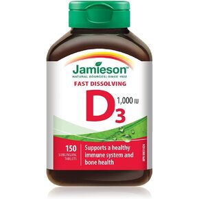 Jamieson Vitamin D3 1,000 IU, 150 Sublingual Tablets