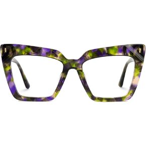 Zeelool Fashion Cat Eye Glasses Frame for Women with Non-prescription Clear Lens Eyeglasses Barnes ZJGA595438