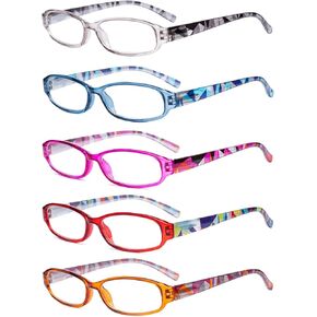 Eyekepper 5-pack Reading Glasses Blue Light Blocking for Women +1.50