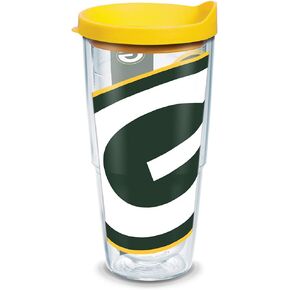 Tervis Plastic Made in USA Double Walled NFL Green Bay Packers Insulated Tumbler Cup Keeps Drinks Cold & Hot, 24oz, Colossal