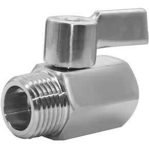 316 Stainless Steel Shut Off Valve 3/8" NPT Male x 3/8" NPT Female Ball Valve for Water Fuel Air (Pack of 2)