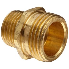 Anderson Metals-07478-1206 Brass Garden Hose Fitting, Connector, 3/4" Male Hose ID x 3/8"GHT Male Pipe
