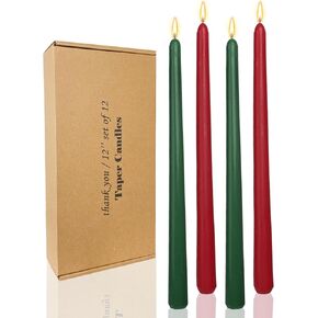 Purple Gradient Tall Taper Candles 12 inch Unscented Smokeless Long Tall Tapered Candle for Candlesticks Sticks Wedding Advent Home Decor Dinner Christmas，Set of 12