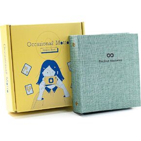 100 Pockets Linen Hardcover Photo Album - Fits for Instax Mini Film, 2x3 inch instant photo film, 2-Ring Binder Memory Book (Beige)