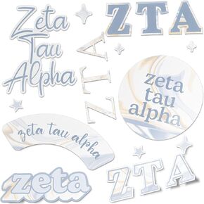Desert Cactus Zeta Tau Alpha Sorority Sticker Vinyl Decal Laptop Water Bottle Car Zeta (Marble Sheet)