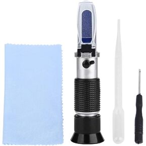 Antifreeze Refractometer, Antifreeze Tester, RZ115 Automatic Temperature Compensation Refractometer, Handheld Automotive Engine Battery Antifreeze Refractometer ATC Glycol Antifreeze Tester