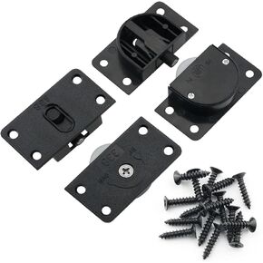 2Sets Black Sliding Cabinet Hardware Component Home Wardrobe Sliding Door Nylon Pulley Wheel Cabinet Hanging Wheel Wardrobe Furniture Hardware for Closet, Wardrobe, Sliding Doors