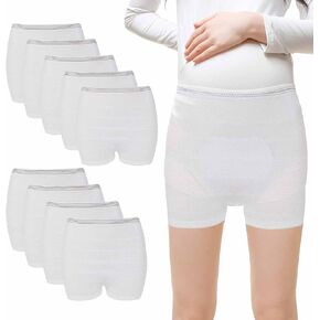 Knit Disposable Underwear for Postpartum [10 Pack], High Waist Disposable Post C-Section Recovery Maternity Panties for Women