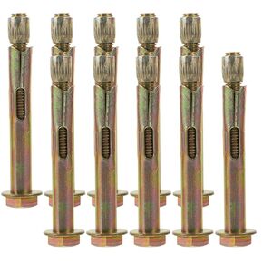 10pcs M8 Expansion Bolt Carbon Steel Knurled Solid Concrete Knurled Bolts Knurled Drop in Anchors Carbon Steel Drop in Anchors Concrete Anchors Kit Expansion Anchor M10 Embedded