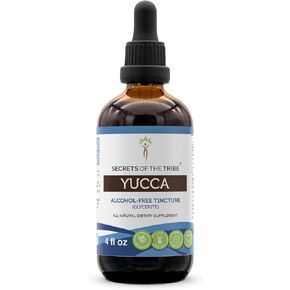 Secrets of the Tribe Yucca Tincture Alcohol-Free Extract, Wildcrafted Yucca (Yucca Glauca) Dried Root 4 FL OZ