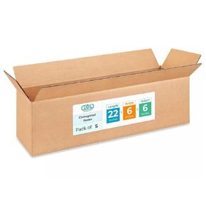 IDL Packaging - B-12128-5 Small Corrugated Shipping Boxes 12"L x 12"W x 8"H (Pack of 5) – Excellent Choice of Sturdy Packing Boxes for USPS, UPS, FedEx Shipping