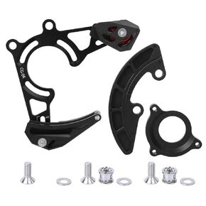 DH Chain Guide, Aluminium Alloy Mountain Bike Single-Deck Crankset Chain Guide Soft Tail Chain Protector MTB Frame Guard for 32T-38T