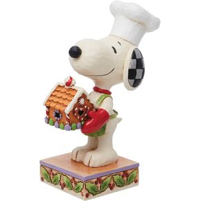 Enesco Jim Shore Peanuts Snoopy with Gingerbread House Figurine