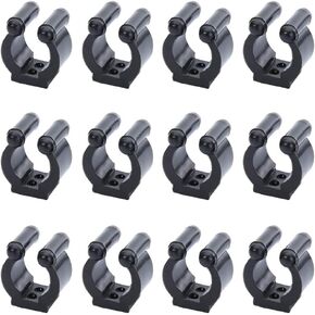 lasenersm 12 Pieces Snooker Cue Locating Clip Holder Billiards Cue Locating Clip Holder Fishing Rod Storage Clips Cue Holder Cue Racks Set Snooker Game Tool Accessories(Medium Size, Black)