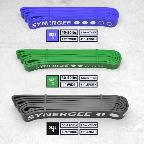 Synergee Resistance Loop Bands. Pull Up Assist Bands with Heavy Duty Resistance. Exercise Bands Work Perfect for Stretching, Powerlifting & Resistance Training. in Saudi Arabia