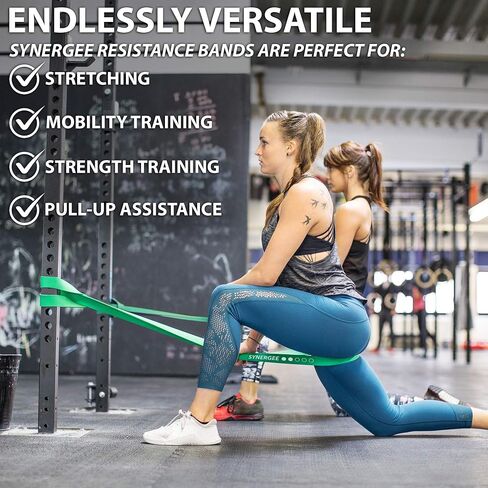 Synergee Resistance Loop Bands. Pull Up Assist Bands with Heavy Duty Resistance. Exercise Bands Work Perfect for Stretching, Powerlifting & Resistance Training. in Saudi Arabia