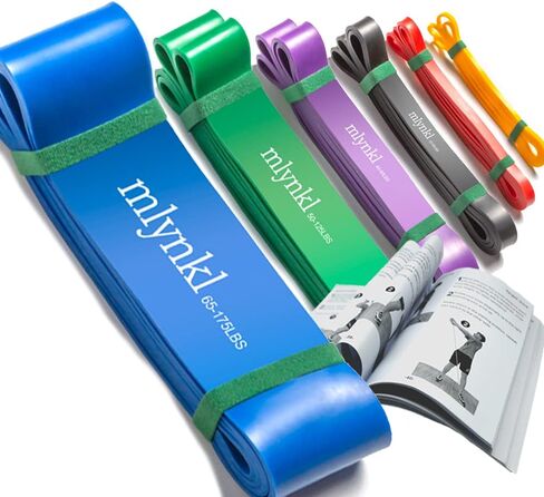 Pull Up Assistance Bands, Resistance Bands Set, Exercise Bands Workout Bands for Working Out Body Stretching Powerlifting Resistance Training with Carrying Bag and Workout Guide, 8 Pack in Saudi Arabia