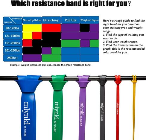Pull Up Assistance Bands, Resistance Bands Set, Exercise Bands Workout Bands for Working Out Body Stretching Powerlifting Resistance Training with Carrying Bag and Workout Guide, 8 Pack in Saudi Arabia